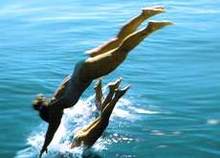 vom Deck ins Wasser