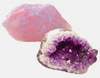 Pembe Kuars ve Ametist kristalı