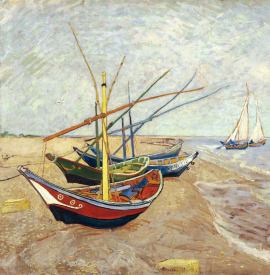 Vincent van Gogh - Kıyıda Kayıklar